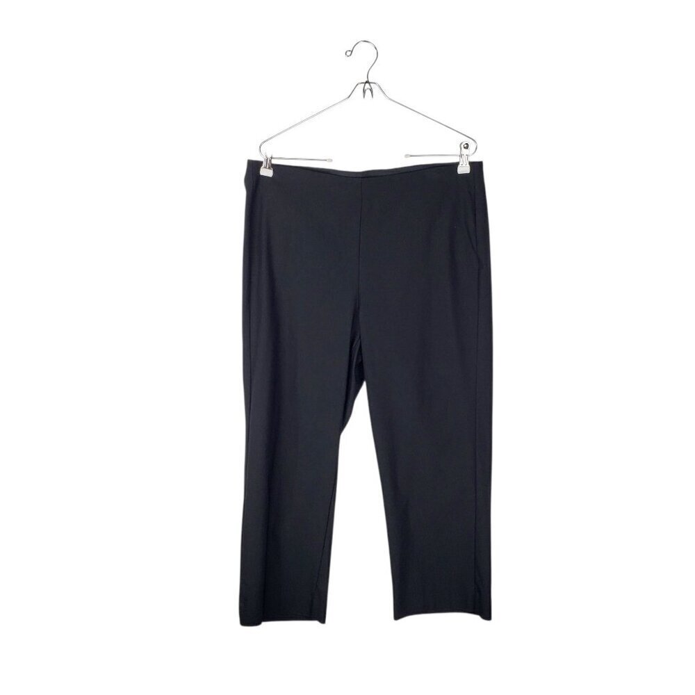 Chicos Juliet Straight Cropped Pants Black So Slimming Basic Womens Size 2 / 12